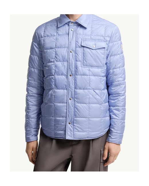 Moncler White Crescent Reversible Quilted Shirt Jacket for men