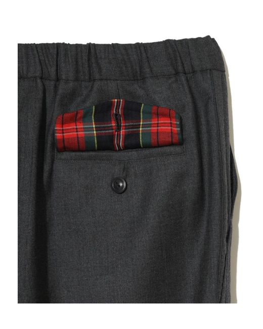 Undercover Gray Cuffed Hem Trousers for men