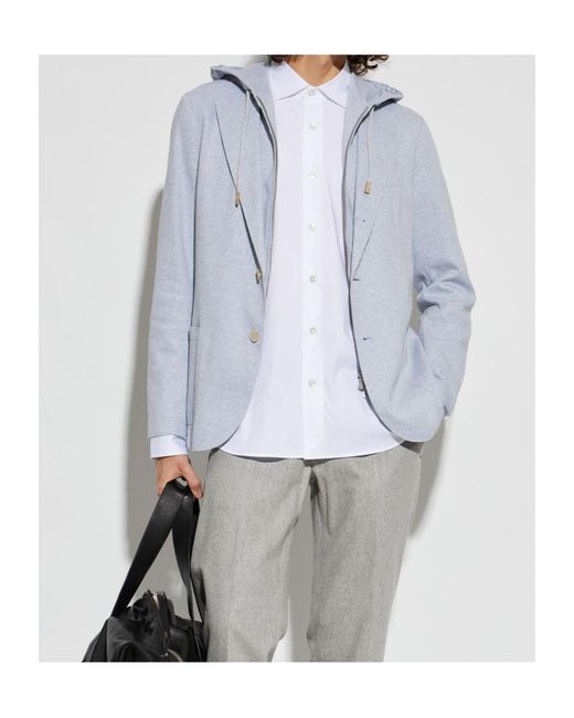 Eleventy White Spread-Collar Shirt for men