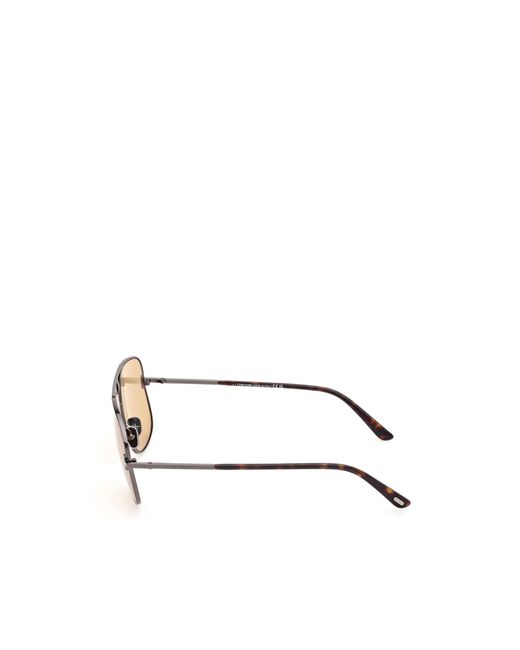 Tom Ford Natural Eyewear Tex Pilot Frame Sunglasses for men