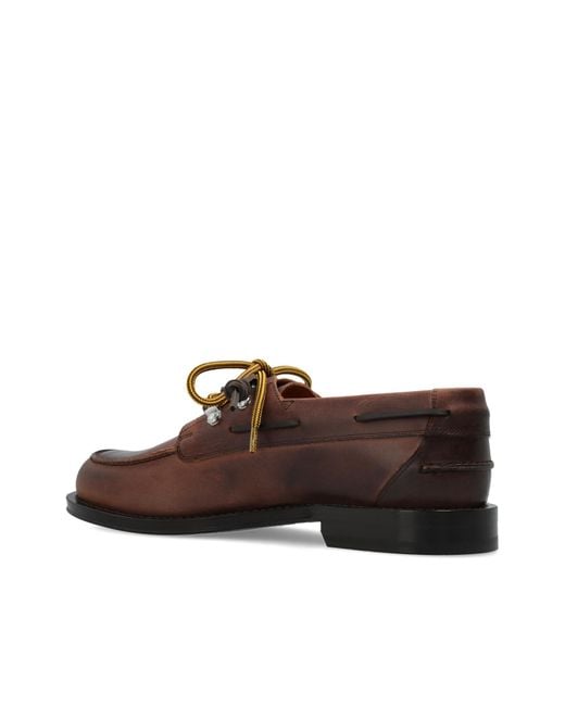 DSquared² Brown Round-Toe Lace-Up Shoes for men