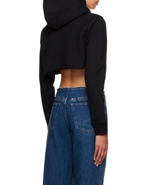 Givenchy Black Cropped Hoodie