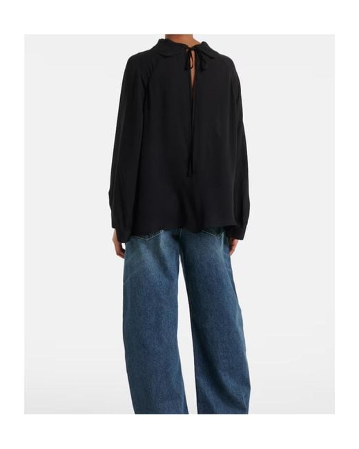 Nili Lotan Black Tie Shirt