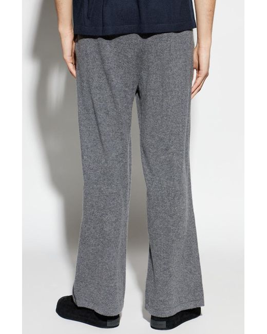 Lisa Yang Gray Lukas Piped Trousers for men
