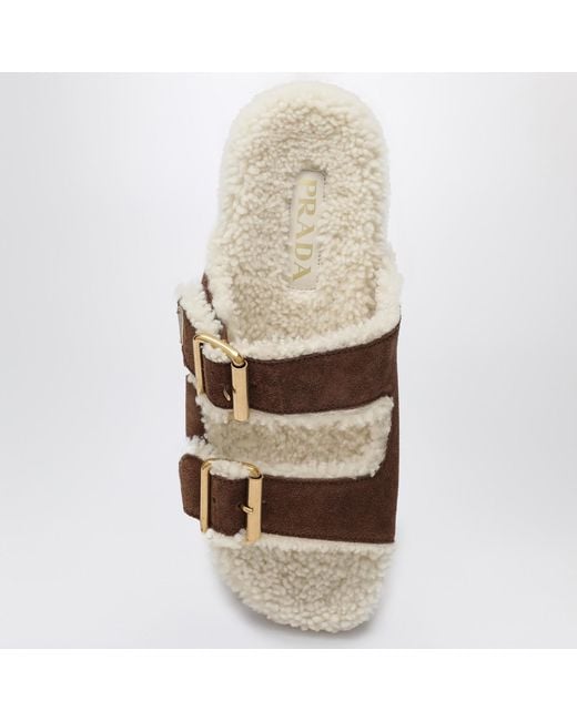 Prada Brown Sliders
