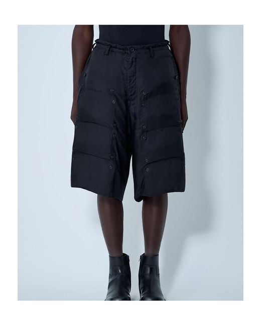 Yohji Yamamoto Blue Padded Shorts for men