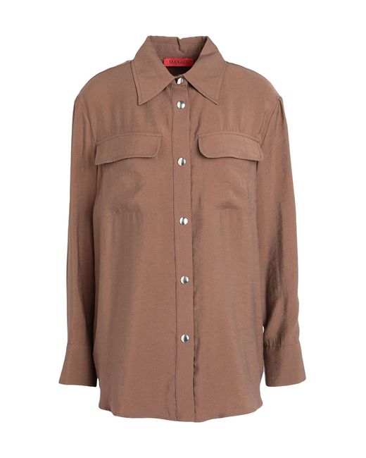 MAX&Co. Brown Long Sleeve Shirt