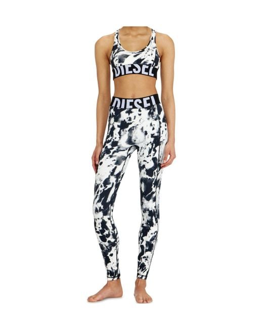 DIESEL Black Printed Leggings