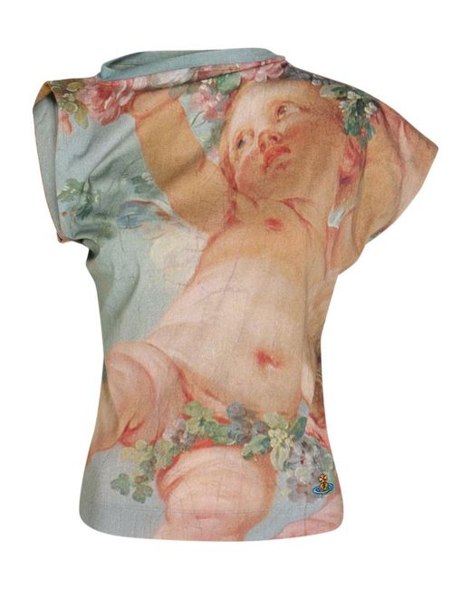 Vivienne Westwood Gray Printed Sleeveless Top