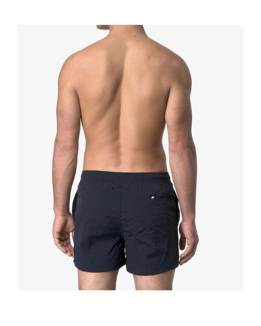 K-Way Blue Mellow Cargo Swim Shorts for men