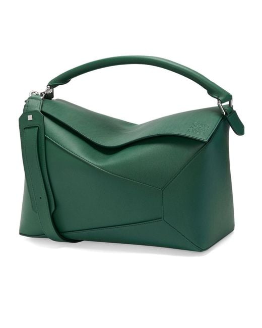 Loewe Green Puzzle Edge Large Shoulder Bag for men