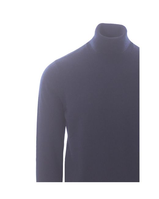 Gran Sasso Blue Turtleneck Sweater for men