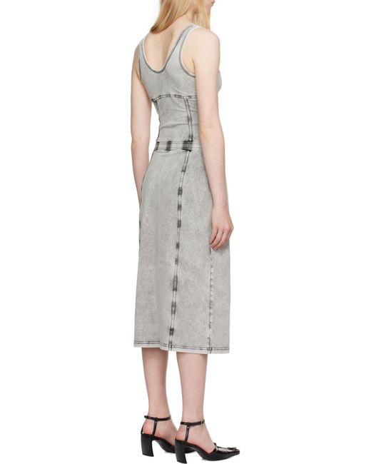 DIESEL Gray D-Inny Sleeveless Midi Dress