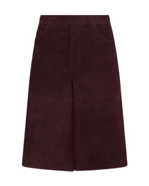 Marella Purple Suede Culottes