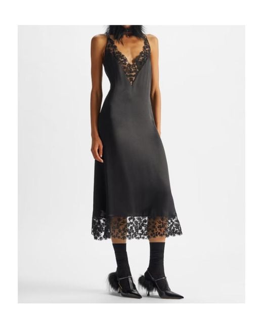 Fendi Black Silk And Lace Dress