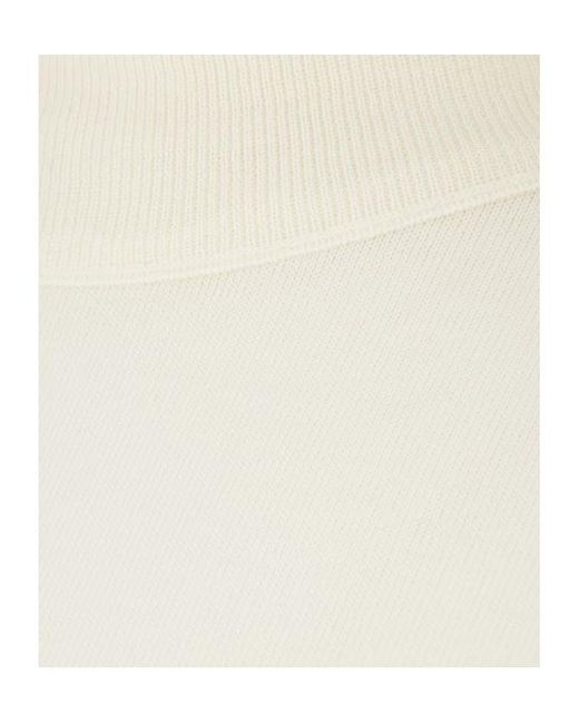 Maison Margiela White Long-Sleeved Crewneck Jumper