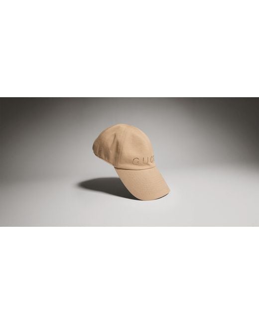 Gucci Natural Printed Buttonless Crown Baseball Hat