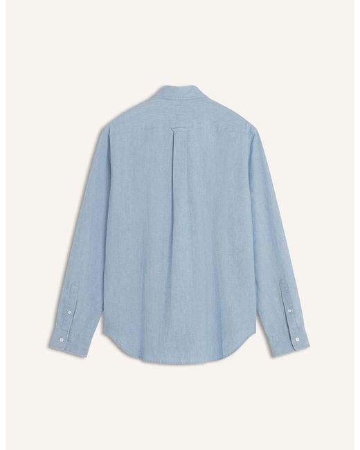Maison Kitsuné Blue Maison Kitsuné Profile Fox Long-Sleeve Shirt for men