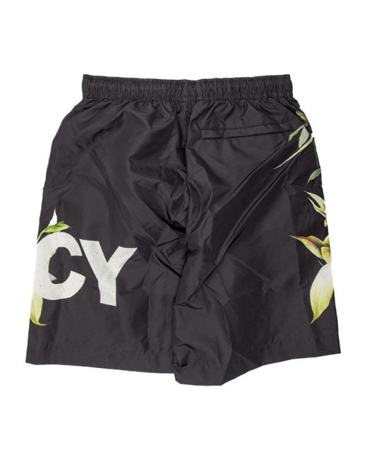 Givenchy Black Logo Printed Swim Shorts for men