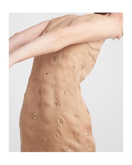 Prada Natural Square Neck Strapped Dress