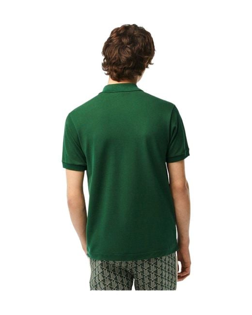 Lacoste Green Solid Color Polo Shirt for men