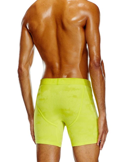 DIESEL Yellow X Savage X Fenty Logo Patch Flocked Boxer Briefs for men