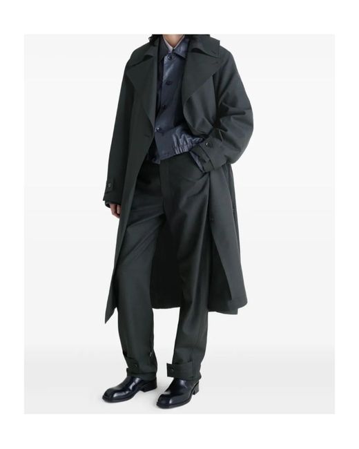 Lemaire Black Trench Coat Whith Detachable Lining