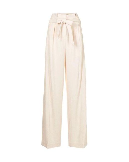 Jonathan Simkhai White Emiko Textured Wide-Leg Trousers