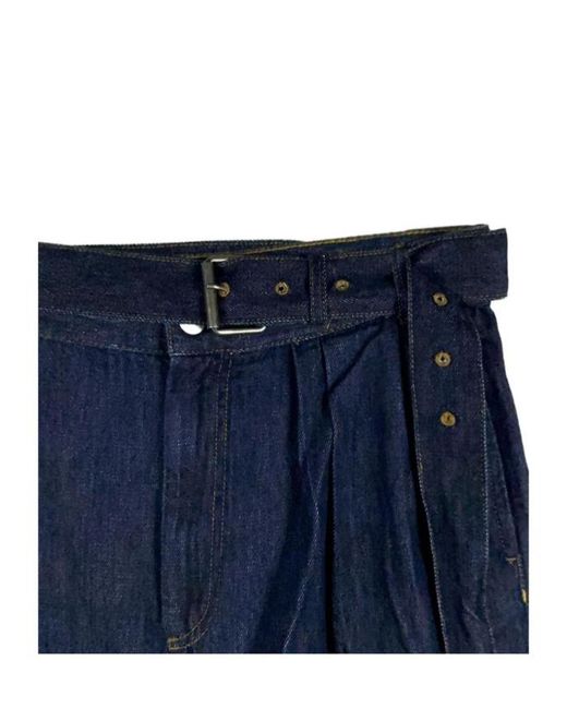 Dries Van Noten Blue Casual Trousers With Belt Loops for men