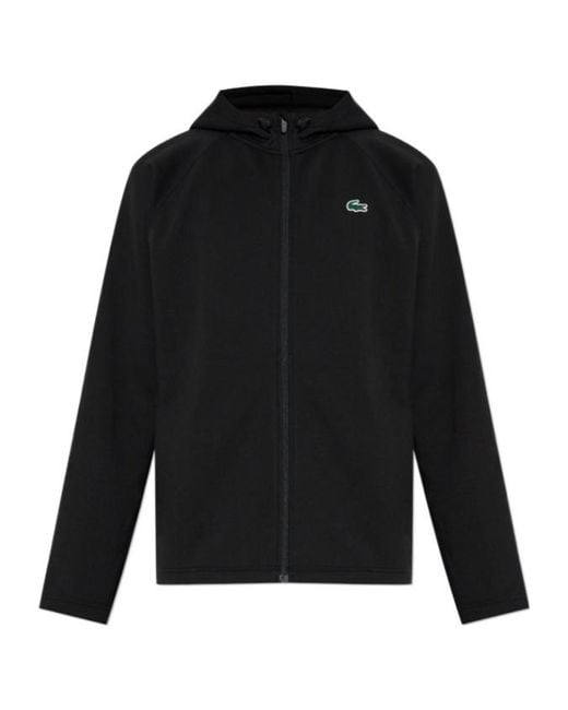 Lacoste Black Zip-Up Hoodie for men
