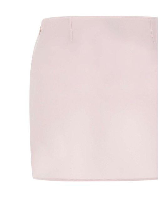 Courreges Pink Courrèges Logo-Detail Zipped Mini Skirt