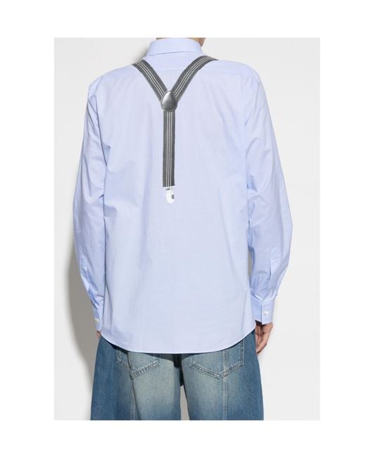 Moschino Blue Long Sleeve Shirt for men