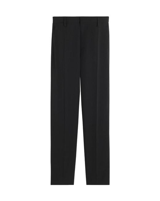 Lanvin Black Mid-Rise Tailored Trousers for men