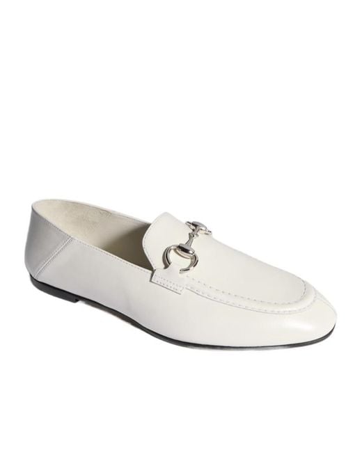 Gucci White Jordaan Soft Loafer