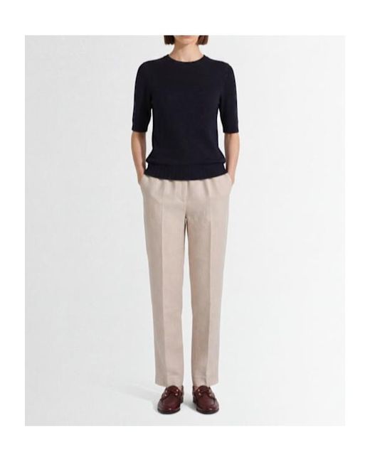 Fabiana Filippi Gray Linen Wide-Leg Pants