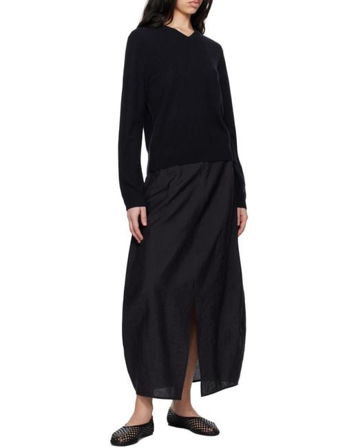 Totême  Blue Totême V-Neck Cashmere Knitted Sweater