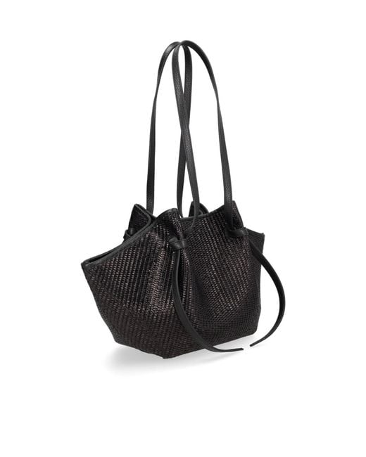 Yuzefi Black Mochi Knot-Detail Shoulder Bag