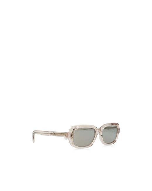 Moncler White Eyewear Suntrap Rectangular Frame Sunglasses for men