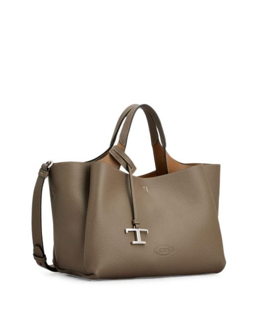 Tod's Brown Mini Logo Shoulder Bag