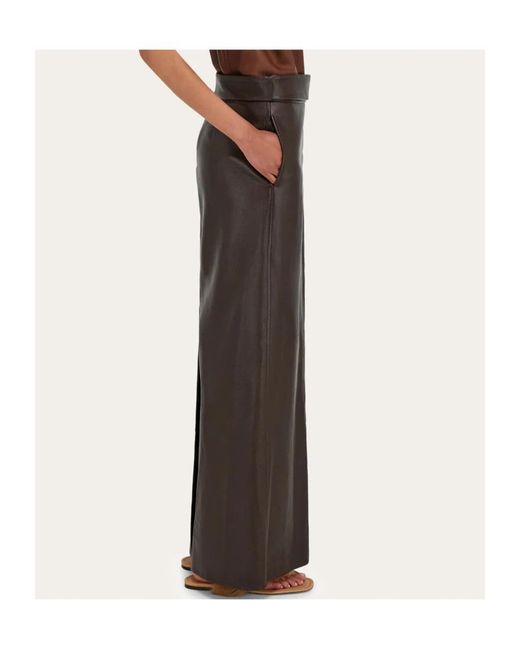 Ferragamo Brown Ferragamo Longline Skirt