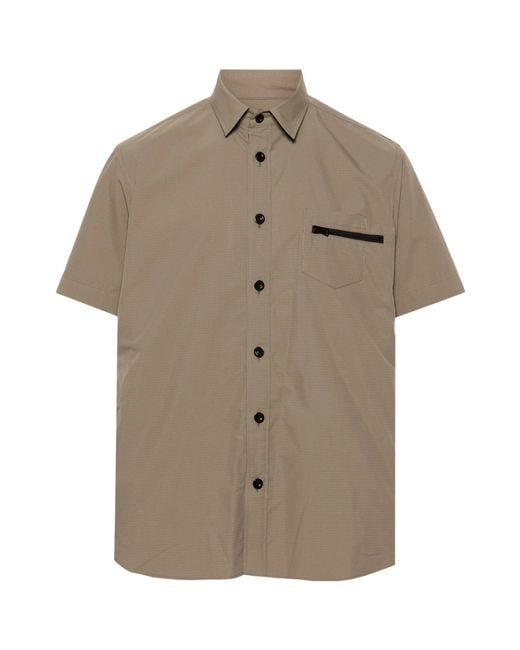Sacai Gray Ripstop Shirt for men