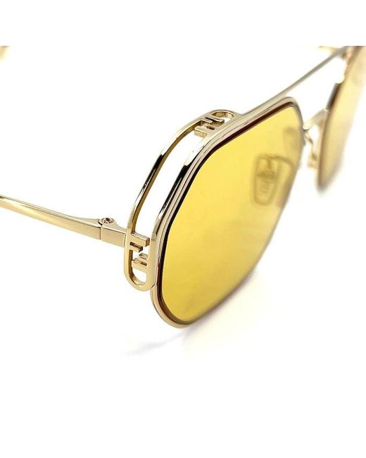 Fendi Metallic Eyewear Geometric Frame Sunglasses