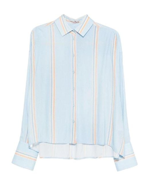 Ermanno Scervino Blue Striped Shirt