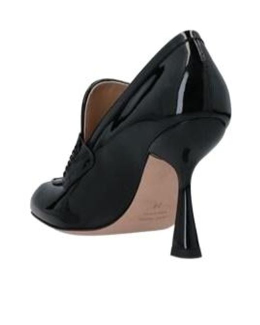 Sportmax Black Patent Leather High-Heel Loafers