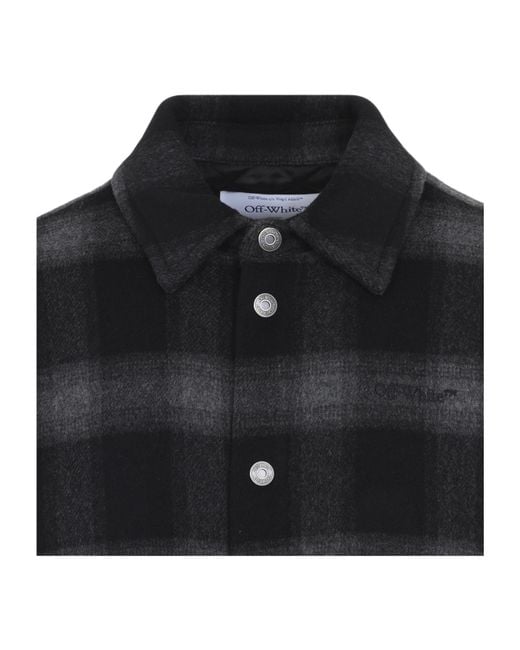 Off-White c/o Virgil Abloh Black Long-Sleeve Shirt Jacket for men