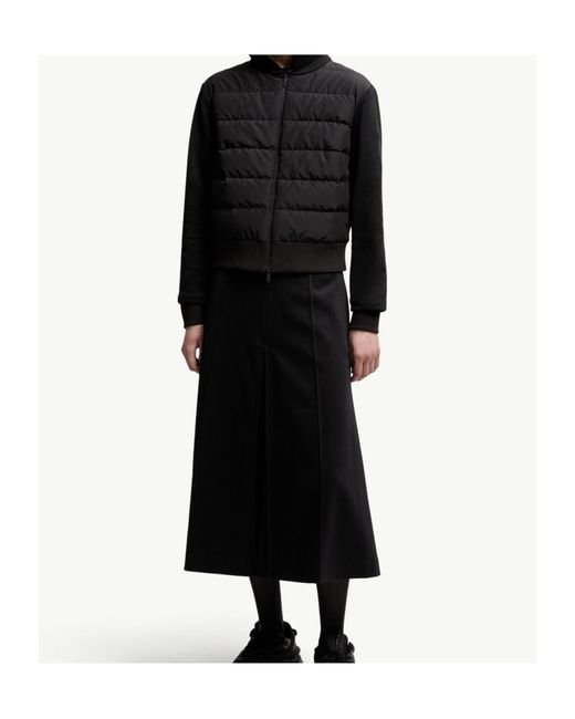 Moncler Black Zip-Up Quilted Jacket