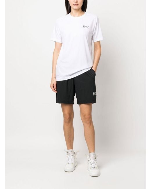 EA7 White Logo-Printed Two-Piece Tracksuit for men
