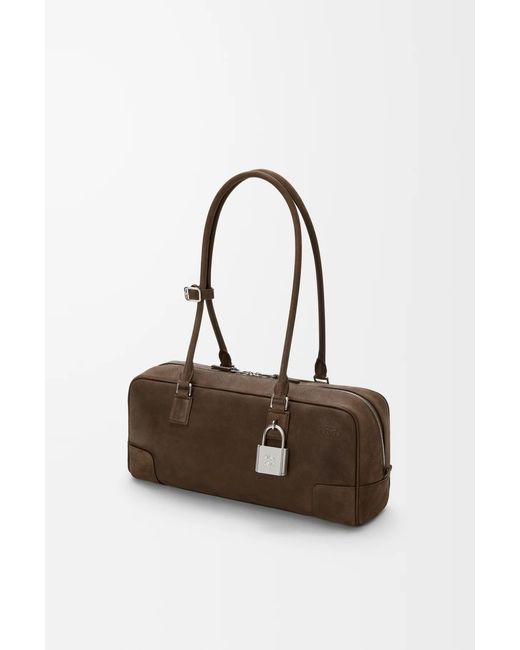 Loewe Brown Amazona 31 Padlock Tote Bag