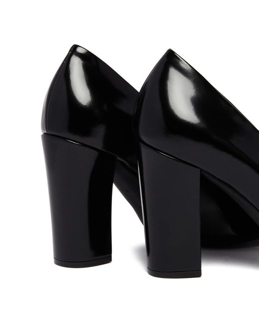 The Row Black Penelope High Leather Pumps