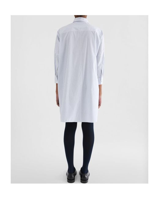 Jil Sander Blue Pinstriped Poplin Shirt